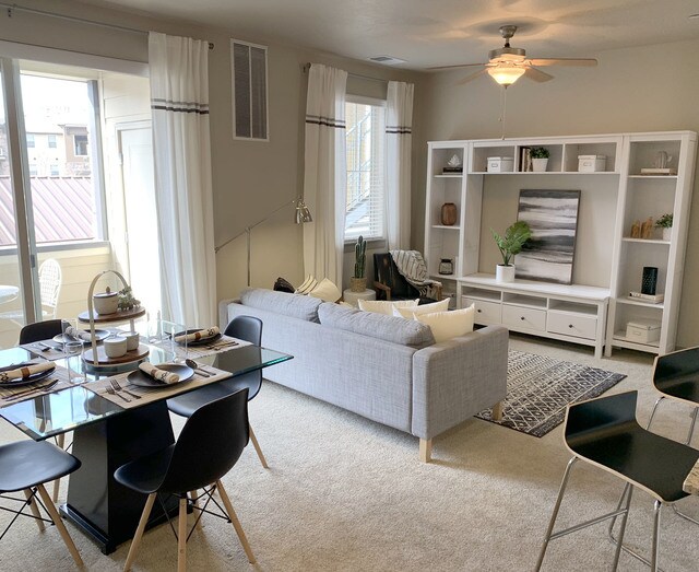 Living Room With Dining Area