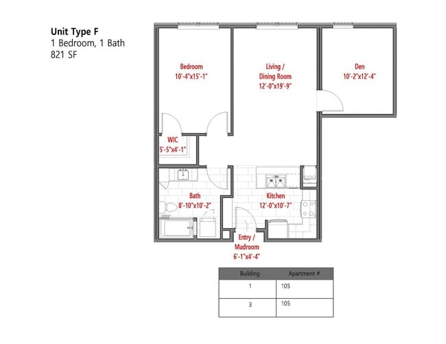 Photo - One Bedroom with Den , so many possibilities! Unit 177-105