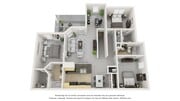 A 3D floor plan rendering of The Viera.