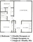 2BR/1BA