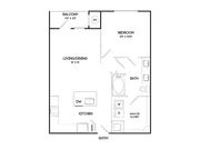 A5 1 Bedroom Floor Plan