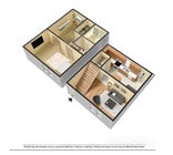 1BD 1BA 1050 Sq Ft