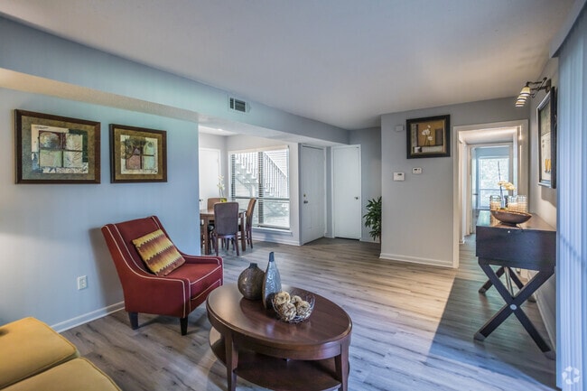 2 BR, 2 BA - 1050 SF - Living Room - Crossings at Fox Meadows