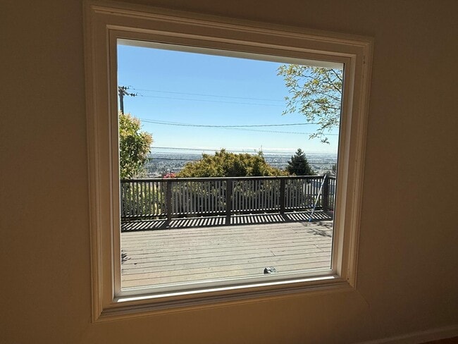 view of deck from front room - 16650 Rolando Ave