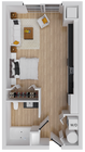 Allegro 4 - 513 square foot studio apartment