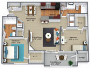 2 Bed, 2 Bath-Updated