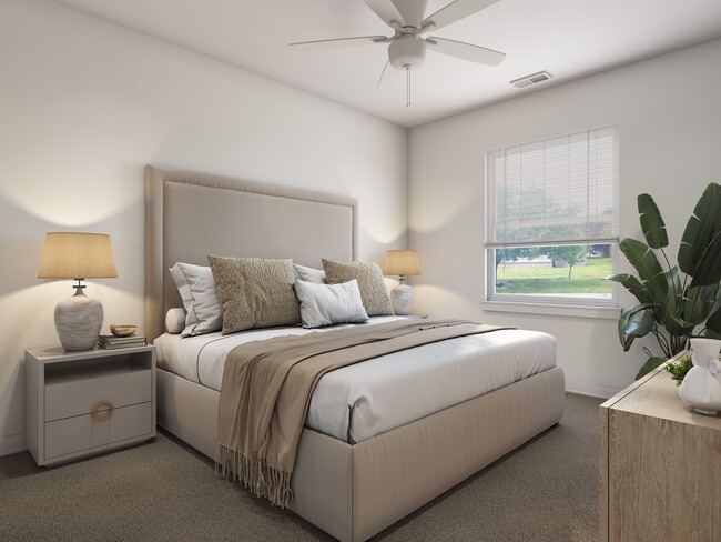 3BR, 2BA 2nd fl. - 1,110SF - Primary Bedroom