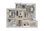 2 Bedroom | 2 Bath | 1092 SF