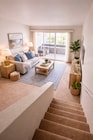 Coastal living room from above