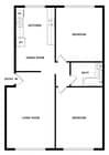 b60 - Plano de planta - 1030 pies cuadrados