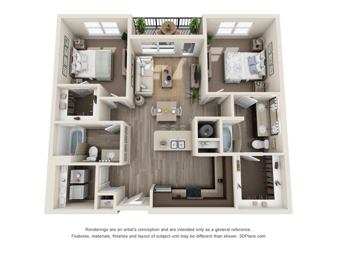 Floor Plan - 2x2-1040