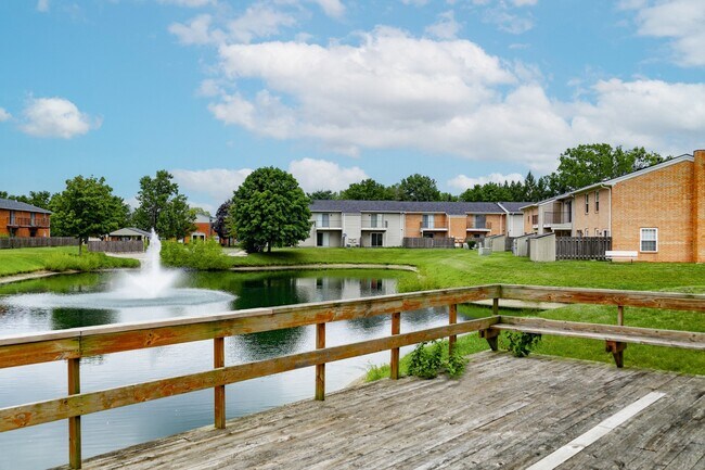 Deck overlooking pond at Williamsburg on the Lake
