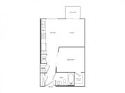 Studio (640 SF)