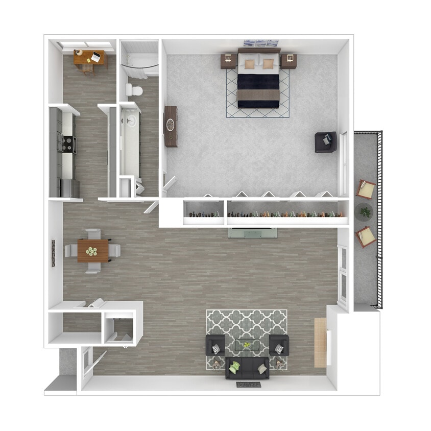 Floor Plan - 1x1_905