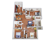 C180 Floorplan: 3 Bedroom, 2 Bathroom