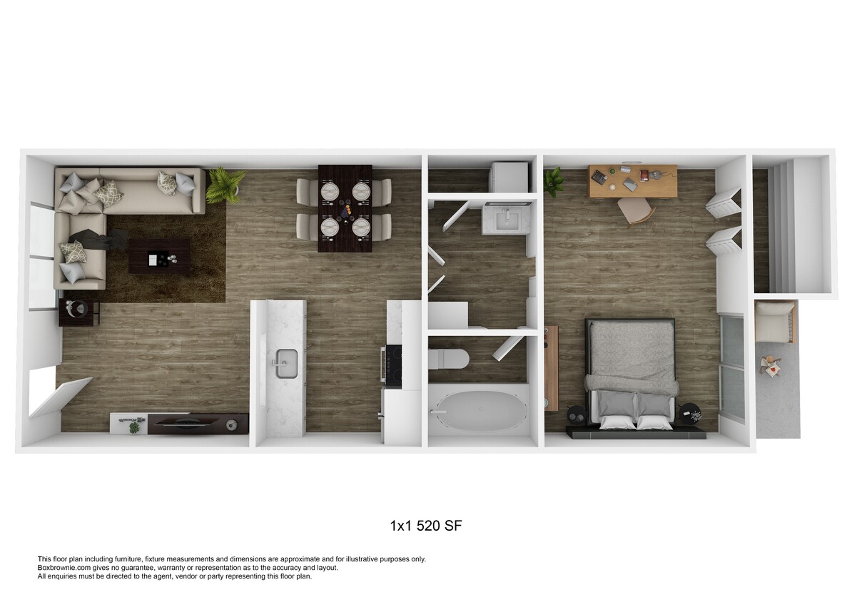 Floor Plan - One Bedroom
