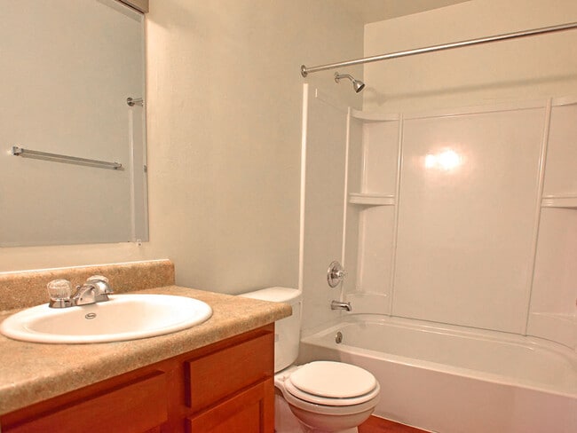 The bathroom in an apartment at Grand Bend Club Apartments