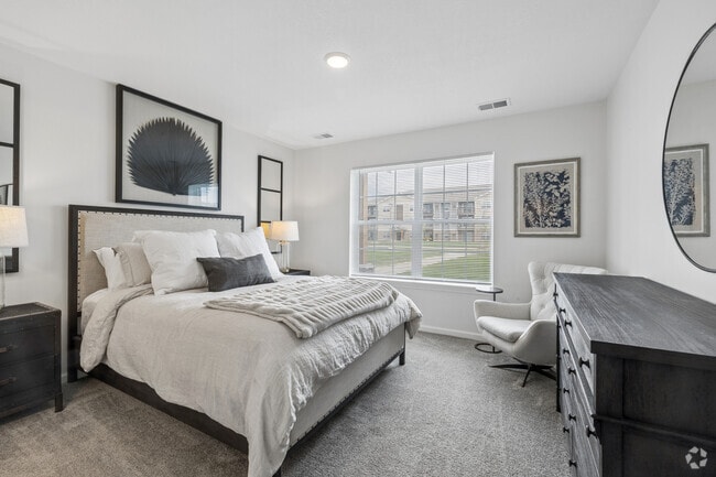 2BR, 2BA - 1,143SF - Primary Bedroom - The Arcadian Apartments