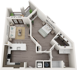 A1C floor plan Lago Apartments