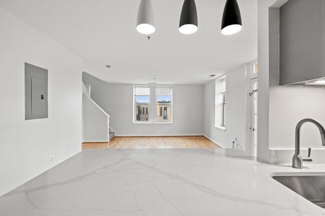 New, completely renovated lower level (view from kitchen) - 1308 Clifton St NW Unit 408 Rental