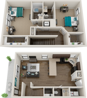 2x2.5 Floor Plan - The Collective at Clemson