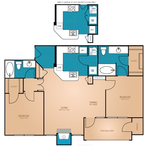 Hickory - 2 Bed, 2 Bath
