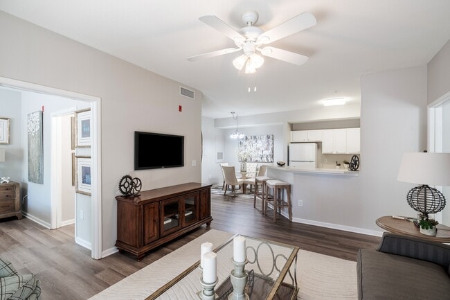 Sala de estar espaciosa - Bridge Pointe Apartments