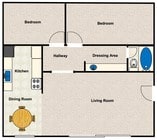 2BR/1BA