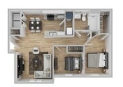 2 Bedroom | 2BD, 1BA | 885SF