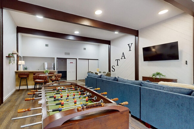 Foosball Table and TV in Community Room