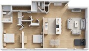 Two Bedroom 1,600 sq.ft.
