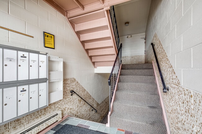 Lobby Entrance and Mail Area