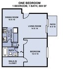 1BR/1BA