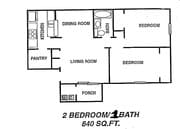 2BR/1BA