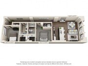 Two Bed Two Bath 1006 sqft