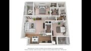 A photo of our 2x2 floor plan, The Hickory.