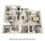 2 Bedroom | 2 Bath | 1094 SF