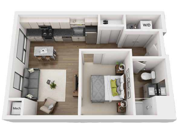 ST1BC | Studio | 531 sf - Studio - ST1BC