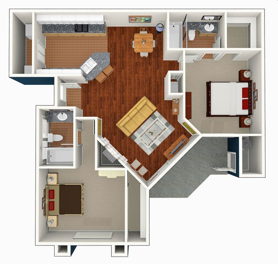 2BR/2BA - 22B