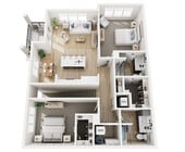 Floor Plan 2C | Seasons at Elgin | Apartments in Elgin, IL