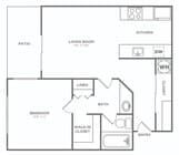 One Bedroom One Bath | 581 sq. ft.
