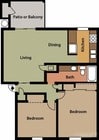 2BR/1BA