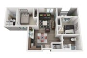 B1 floor plan Luxe Pasadena