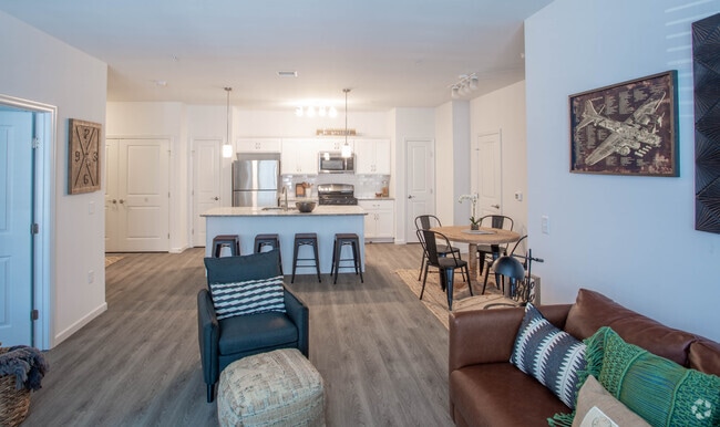 Sala de estar - Creek Corner Apartments