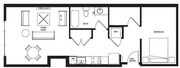 Aperture Open 1 Bed Floorplan