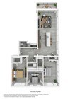 Explore this efficient and stylish 3D floor plan for comfortable modern living.