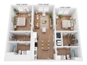B2 | 2x2 | 1010 sf