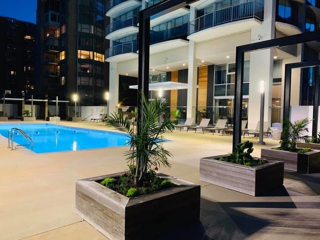 Night by the Pool - Prospect Tower Apartments