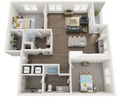 2 Bed / 2 Bath | 1,257 SF