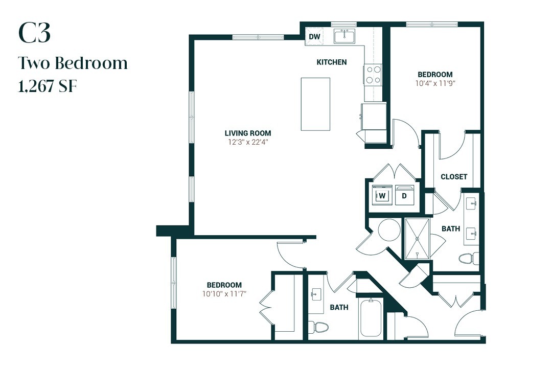 Floor Plan - Two Bedroom C3